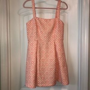 5 for $20! Pink and cream pastel yellow jacquard vintage Pattern Dress